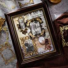 1包/10入組寵物貼紙,鍍金相框系列,大型復古相框日記材料 - 彩色 - 查看 5