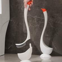 1pc Goose-Shaped Toilet Brush Set - White - View 1