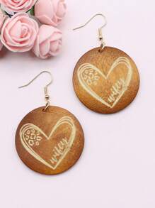 木盤刻有媽媽、娜娜、老師、阿姨、妻子、rn 吊墜耳環,送給母親、奶奶、阿姨、妻子和護士的禮物 - Earring - 查看 18