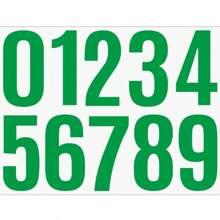 Large Size Numeric Stickers For Mailbox Identification, Goods Classification, Self-Adhesive Waterproof Labels - Green - View 1