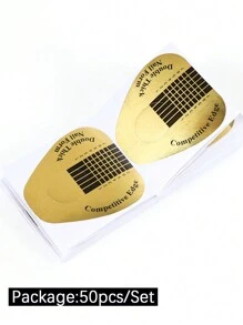 50pcs Nail Art UV Gel Tips Extension Builder Form Acrylic French Nails Tips Extension Stencil Guide Stickers For Manicure Tools,Nail Supplies,Nail Tools,Nail Art Tools,Back To School,Nails,Nail Tools For Press On Nails