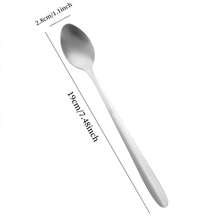 有趣的禮物,不銹鋼雕刻勺,咖啡勺、麥片勺、冰淇淋勺、甜點勺、果醬勺,精美禮物、生日禮物、假日禮物,咖啡配件 - 銀色 - 查看 3