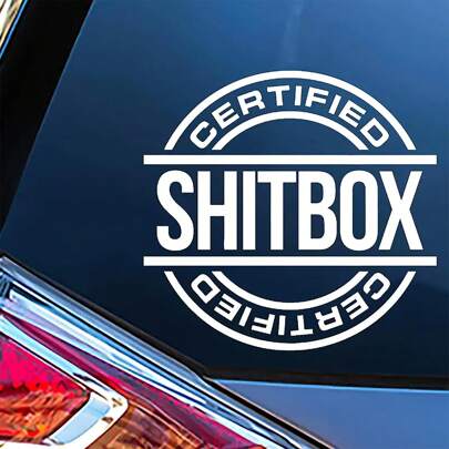 1pc Certified Shitbox Decal Sticker, Car Truck Window 6"