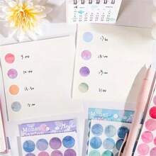 6張復古多彩莫內花園系列圓點貼紙,剪貼簿裝飾diy圓點貼紙 - 藍色 - 查看 4