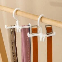1 pièce Crochet de rangement multifonctionnel noir et blanc pour ceinture, cravate, foulard, pantalon, avec un design pliable