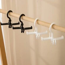 1 pièce Crochet de rangement multifonctionnel noir et blanc pour ceinture, cravate, foulard, pantalon, avec un design pliable