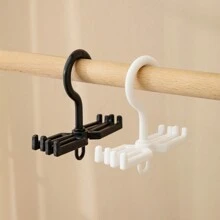 1 pièce Crochet de rangement multifonctionnel noir et blanc pour ceinture, cravate, foulard, pantalon, avec un design pliable