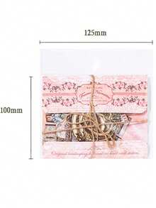 30pcs/PackFlower Skeleton Landscape PET 3D Gold Junk Journal Scrapbooking Decorative Craft Scrapbook Stickers 15design Partten - Army Green - View 4