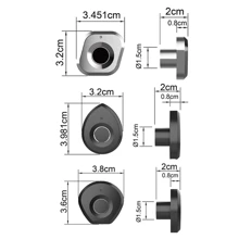 1set Fingerprint Cabinet Lock, Smart Biometric Identification, Keyless Hidden File Drawer Wardrobe Lock, Child Safety Electric Lock, DIY Wooden Furniture For Home & Office - Black - View 6