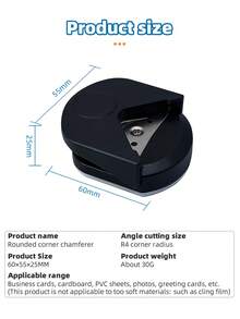 3入組r4角打孔器、輕便紙張切割器,卡片、照片裁切diy手工創作用具