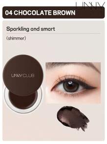 unny club 1pc Gel Eyeliner, With No  Pencil Brush, Waterproof Long Lasting Cream Eyeliner Gel, High-Intensity Pigments Smudge-Proof Eye Liner Eyebrow Makeup, Water-Resistant - 04巧克力棕 - 查看 2