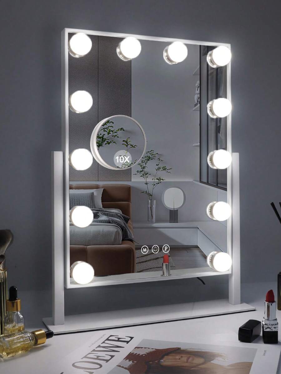 Luxfurni vanity mirror with makeup lights large hollywood light up