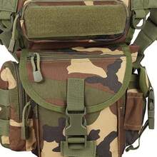 1入組大腿包,簡約多功能腰包,時尚男女戶外腰包,男性旅行運動包 - 棕色 - 查看 2