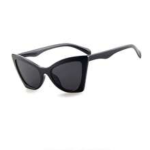 MEIRONG 新款时尚猫眼眼镜，韩式欧式复古时尚眼镜，适合男士夏季海滩度假、户外、旅行 - 黑色 - 查看 4