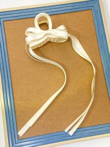 A Solid Color Bow Clip, Ballet Wind Ribbon Bow Clip Female Back Hair Plate Hair Claw Frosted Hair Clip - Multicolor - View 11