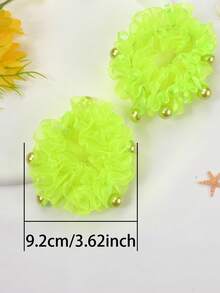 2入組可愛的嬰兒髮帶,小蝴蝶結髮帶適用於幼兒女孩,適用於舞臺表演或舞蹈的髮飾 - 綠色 - 查看 4