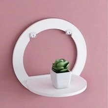 Multi-Functional Wall-Mounted Storage Rack, No Need To Drill, For Tv Box, Socket, Bed Head, Living Room, Bathroom Storage - White - View 8