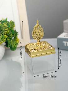 12 gói khối vuông Acrylic, hộp nhỏ trong suốt có nắp, trang trí đơn giản trên nắp, hộp quà tặng, hộp đựng kẹo, hộp đựng mỹ phẩm, đồ trang điểm, đồ trang sức, quà tặng tiệc - Vàng - Xem 4