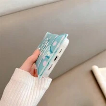 可愛糖果風格硅膠手機殻，適用於iPhone 15/15Pro/15ProMax/14/13/12/11/XS Max系列，手機保護殼 - 藍色 - 查看 4