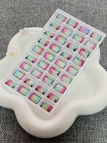 36pcs K9 10*14mm Aquamarine Ice Sugar Crystal Rhinestones, Great For Diy Women's Daily Or Party Nail Art - Blue-yellow-pink Tourmaline - View 6