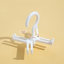 1 pièce Crochet de rangement multifonctionnel noir et blanc pour ceinture, cravate, foulard, pantalon, avec un design pliable