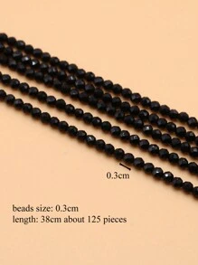 1串2毫米绿色和宝蓝色尖晶石珠子吊坠，适用于DIY手工项链、耳环、手链等珠宝配饰 - 2mm - 查看 4