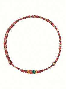 1pc Handmade Knots Red Black String Lucky Koi Bracelets For Men Women, Adjustable Size ,Perfect Gifts For Couples Sister Family Best Friends