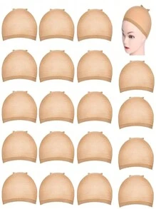 20 Peças Touca De Peruca Elástica Invisível, Respirável E Perfeita Para Uso Profissional