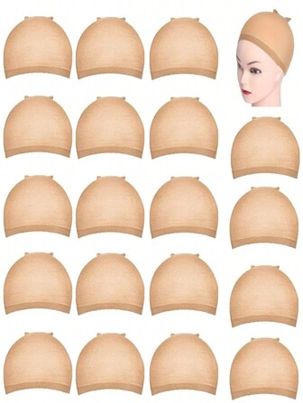 20 Pcs Elastic Breathable Wig Caps For Women – Lace Front Stocking Bald Cap Set For Wigs Ideal For Daily & Professional Use, Perfect Christmas Gift