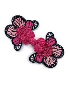 5 Piezas Accesorio Multiusos Para El Vestuario Tradicional Chino Hanfu, Bordado O Encaje Retro, Cinta De Organza, Moño - Rosa vieja - Ver 5