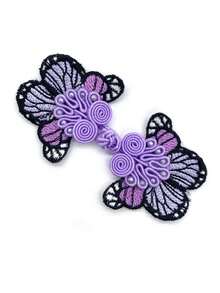5 Piezas Accesorio Multiusos Para El Vestuario Tradicional Chino Hanfu, Bordado O Encaje Retro, Cinta De Organza, Moño - Rosa vieja - Ver 3