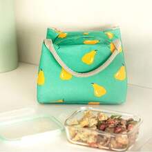 1入組青蛙隔熱午餐袋，可攜式午餐盒收納袋，加厚鋁箔便當袋，保溫保冷防水防油泄漏可冷凍冷藏保鮮袋，適用於上學上班野餐旅行和戶外活動，女士男士午餐袋便當袋，辦公室假期假期學生學生露營學校組織者袋老師收納袋課堂袋課堂組織者袋 - 綠色 - 查看 2