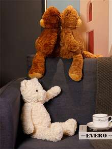 可愛的泰迪熊毛絨玩具,超可愛睡枕,送給女朋友的情人節和新年禮物 - 棕色 - 查看 5