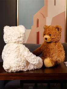 可愛的泰迪熊毛絨玩具,超可愛睡枕,送給女朋友的情人節和新年禮物 - 棕色 - 查看 3