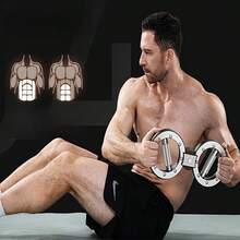 8字型金屬可調節阻力速度力量手臂運動器,手臂力量訓練健身器材,適用於家庭訓練 - 銀色 - 查看 3