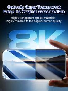 1入組全屏邊緣高清耐高壓鋼化玻璃屏幕保護器，適用於iPhone 15/15 Plus/15 Pro/15 Pro Max，具有高抗刮傷性、防爆特性，在邊緣承受高達45kg的壓力，整個系列手機配備統一的防塵設計，高透明度材料能恢復手機屏幕原有品質，具有抗眩光、防指紋和耐磨損功能，與iPhone X-15系列兼容。 - 彩色 - 查看 5