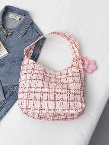 2024 New Large-Capacity Versatile Commuter Ins Bag Female Forest Department Girl Shoulder Bag Bag Dumpling Bag Student Class Bag - Pink - View 4