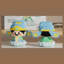 文曲星拼裝積木構建積木拼圖玩具套裝,的魚系列,適用於返校/新年/復活節/情人節/生日/假期禮物,創意diy家居裝飾,藝術風格客廳裝飾 - 彩色 - 查看 3