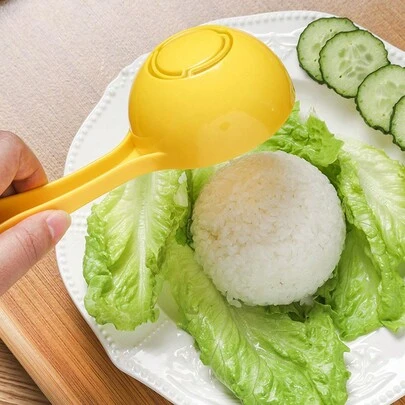 1/2pcs Yellow Semicircular Rice Spoon For Home Kitchen