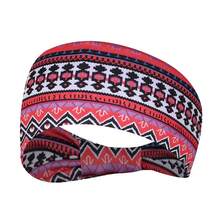 1pc Fashionable Printed Elastic Sports Headband With Knot Wide Band For Women, Running, Yoga - 5# - View 6