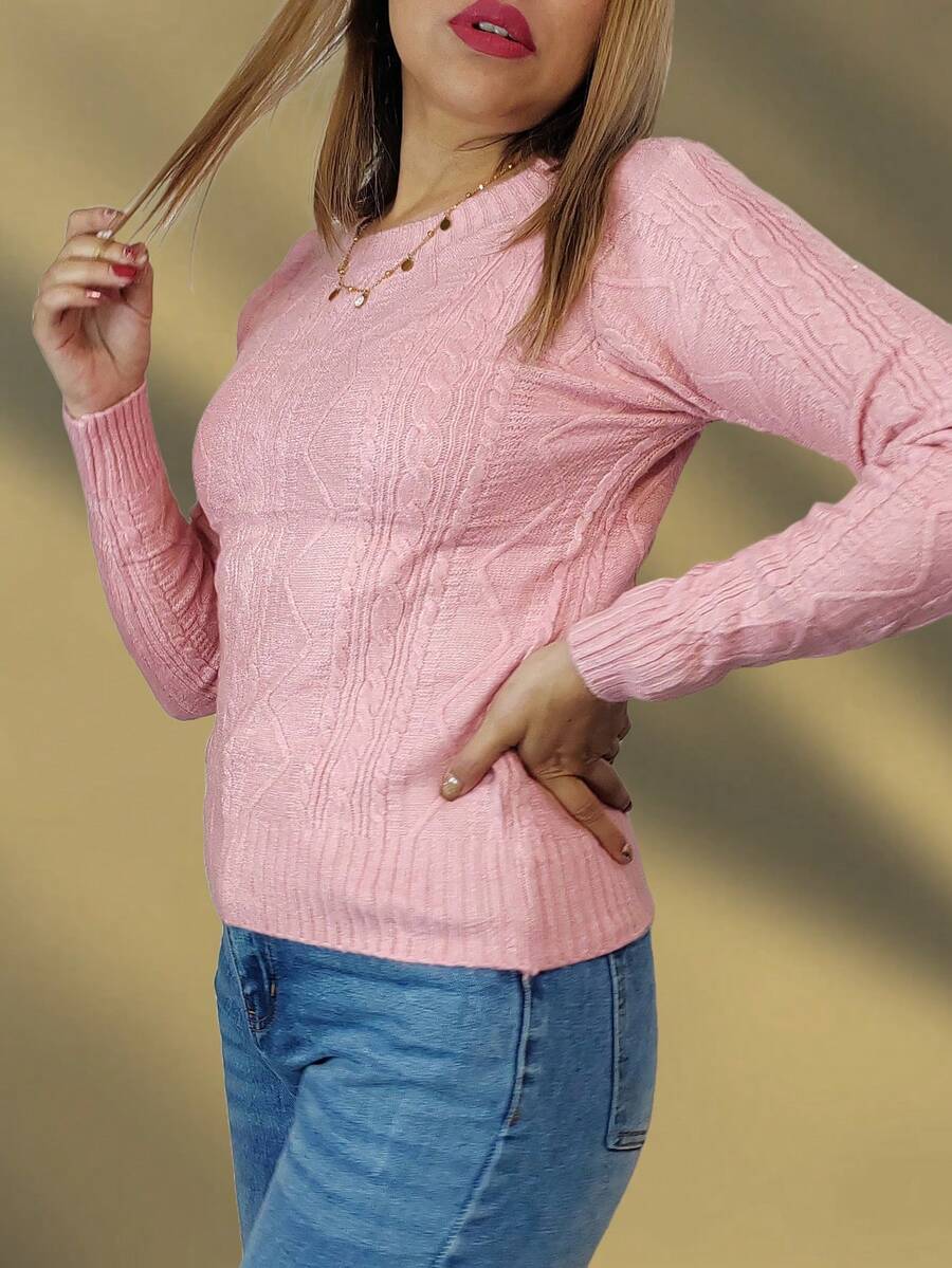 Sueter de vestir dama unicolor - Rosa - Ver 1