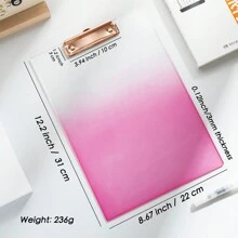 1 件重型剪貼板,壓克力漸變剪貼板 A4 信紙尺寸剪貼板,適用於護士、學校和辦公室,帶筆架和低調夾的剪貼板,適合學生、女士、男士,12.2 X 8.67 英寸 - 黃色 - 查看 2