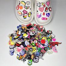 20入組隨機圖案鞋扣,卡通動物及車形可愛簡約風格鞋飾（可拆式插入式） - 彩色 - 查看 1