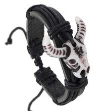 新款手工編織皮革復古時尚手鐲 - 新款皮質牛氣沖天手環 - 查看 7