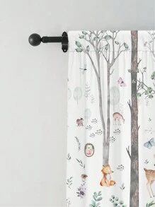 2入組森林特色印花窗簾,無孔窗簾,適用於臥室辦公室廚房客廳書房家庭裝飾 - 彩色 - 查看 6