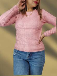 Sueter de vestir dama unicolor - Rosa - Ver 2