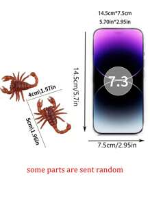 10入組仿真蟑螂惡作劇玩具，軟質材料製假蟑螂 - 咖啡棕 - 查看 6