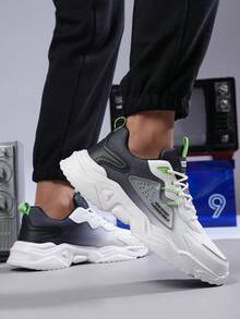 Men's Fashionable Reflective Detail Breathable Anti-Slip Outdoor Strap Casual Sports Shoes - Black and White - View 7