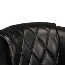 Tub Chair Black Real Leather - Black - View 4