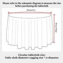 1入歐式杆花桌布用於旅館婚禮宴會餐廳圓桌,平紋雙鉤提拉白色極簡餐桌蓋 - 金色 - 查看 2
